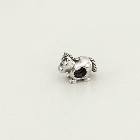 Pandora Sterling Silver Pony Horse Farm Animal Retired Bead Charm - Picture 3 of 7